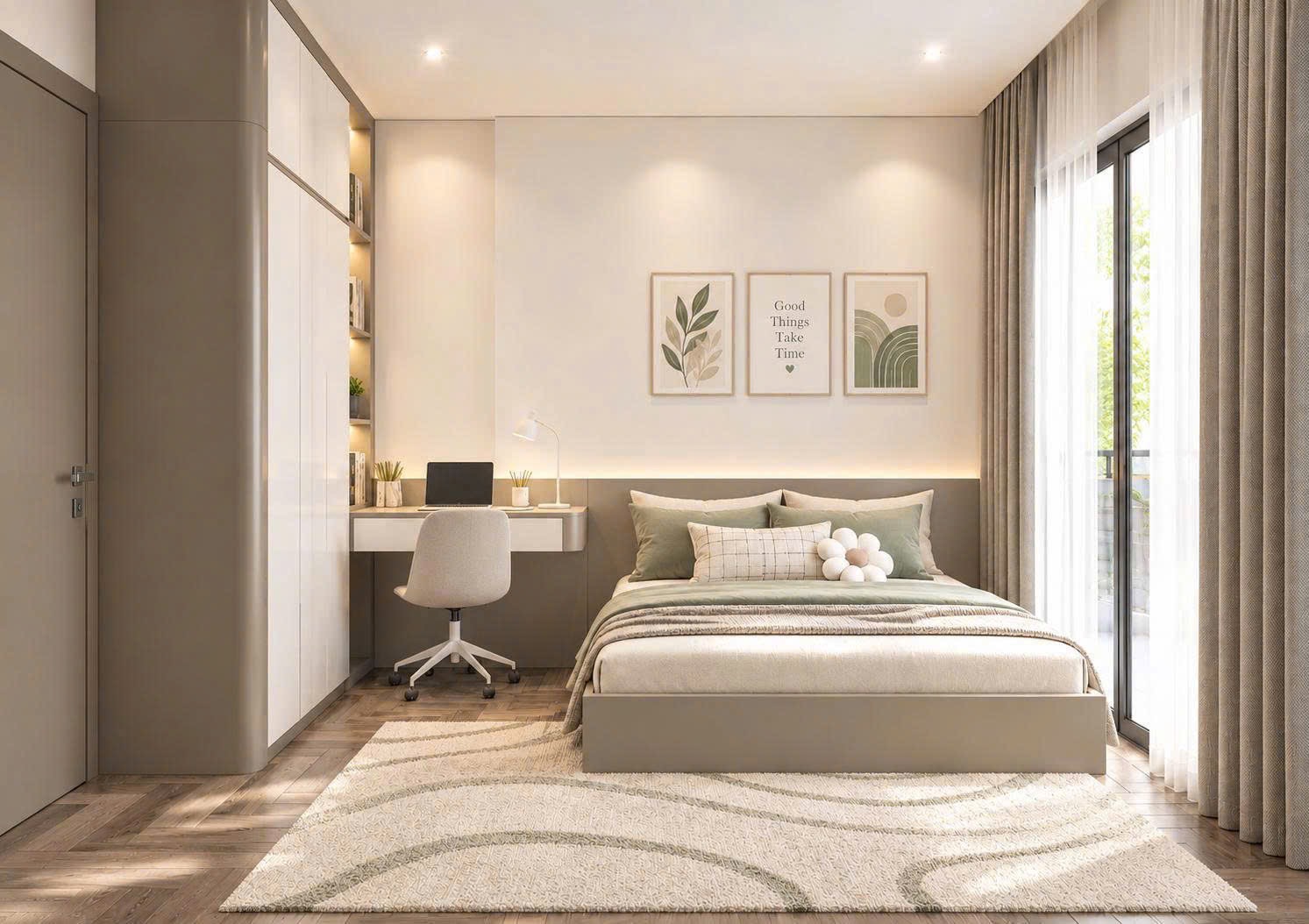 16 triệu/tháng – Cho thuê căn hộ 3PN tòa BE1 Vinhomes Ocean Park 77m² – đầy đủ nội thất